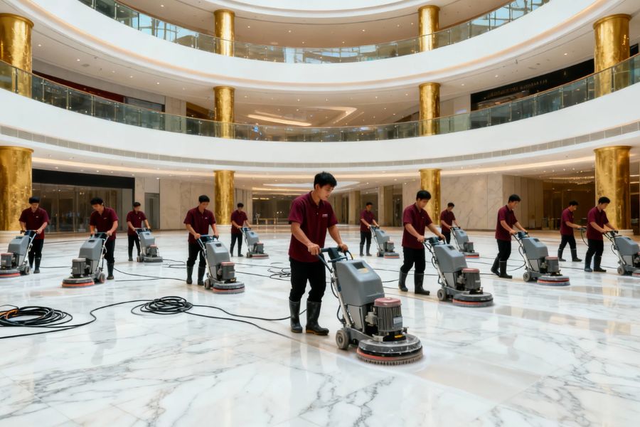 dịch vụ đánh bóng sàn đá